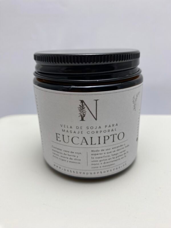 Vela Para Masaje Corporal Eucalipto 92 Gramos - Imagen 2