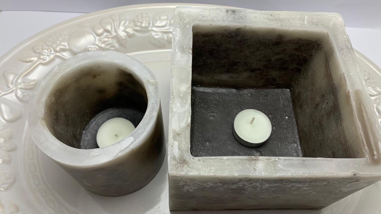 Fanal Cilíndrico Marmolado - Imagen 4