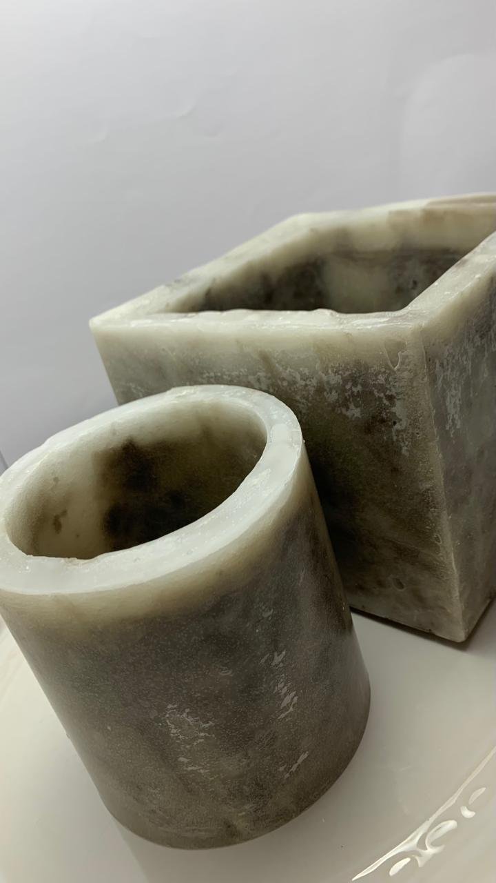 Fanal Cilíndrico Marmolado - Imagen 3