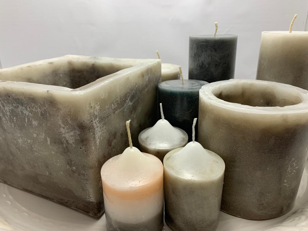 Fanal Cilíndrico Marmolado - Imagen 5